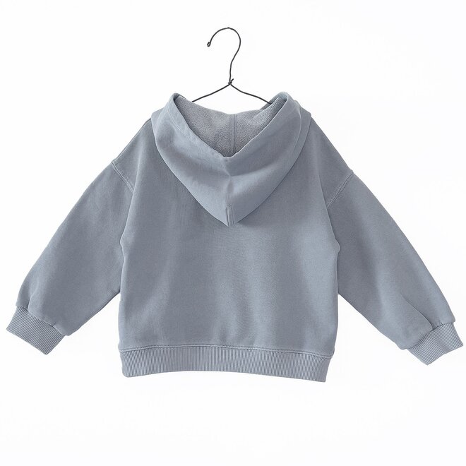 hooded fleece sweater - sea