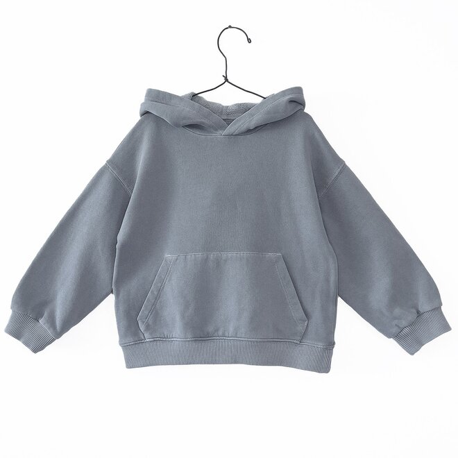 hooded fleece sweater - sea