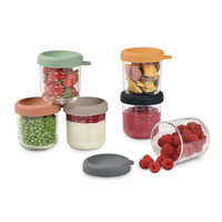 BEABA set van 6 glazen potjes van 250ml