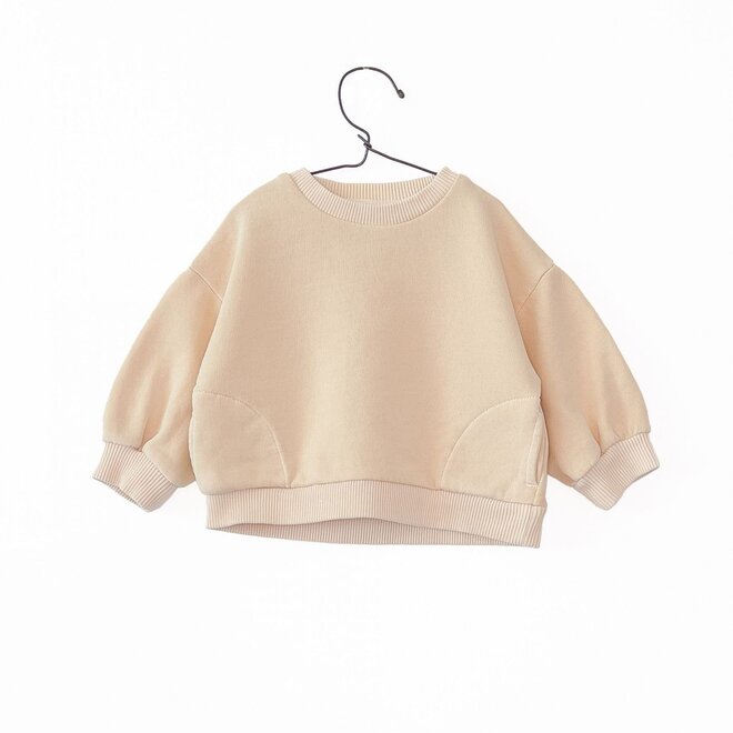 fleece sweater - soft pink slow