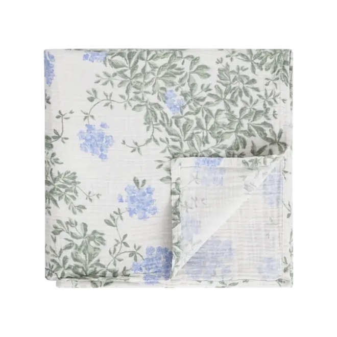 muslin swaddle blanket - plumbago