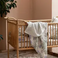 GARBO & FRIENDS muslin swaddle blanket - plumbago