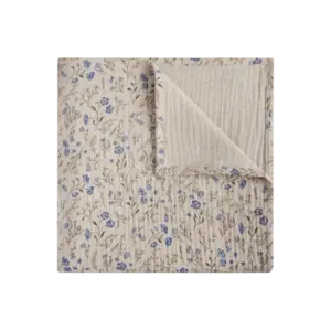 muslin swaddle blanket - flora oat