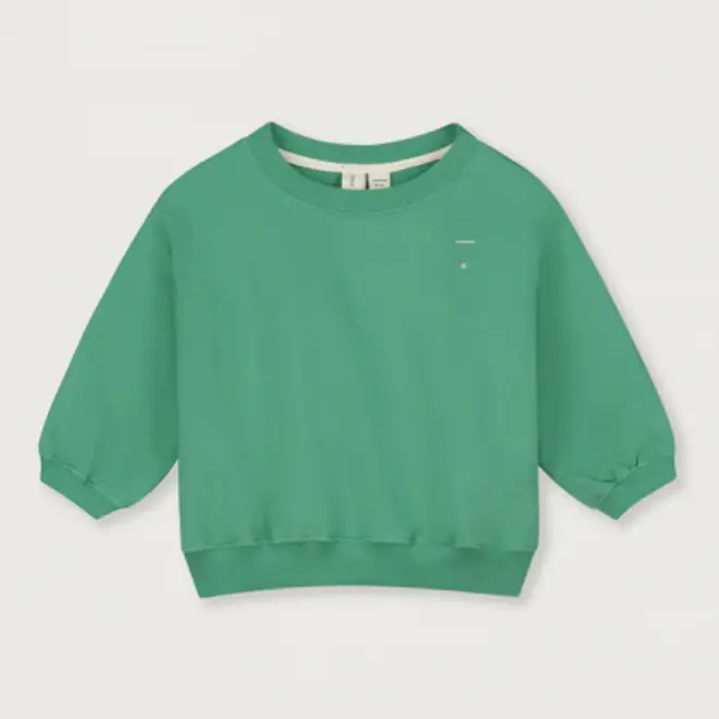 baby dropped shoulder sweater - bright green