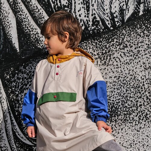 POULE PARTY rain poncho - colorblock - old school