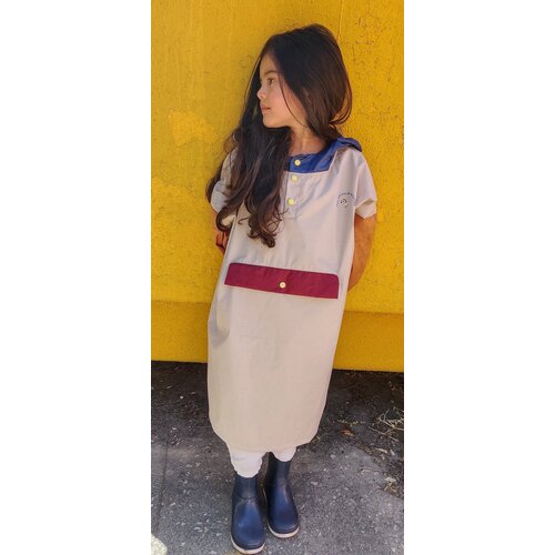 POULE PARTY rain poncho - colorblock - beige