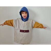 POULE PARTY rain poncho - colorblock - beige