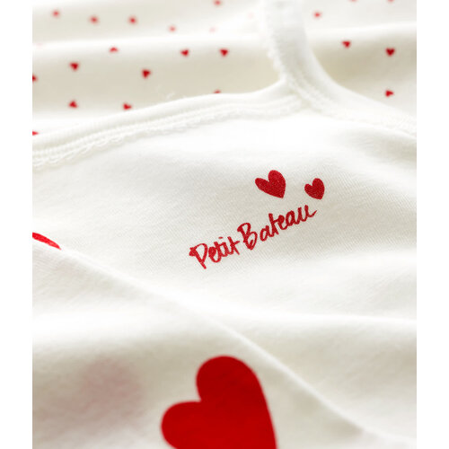 PETIT BATEAU 3 pack wrap-around body straps- hearts