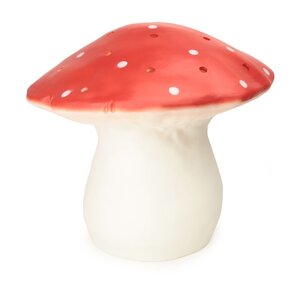 large mushroom lamp - red