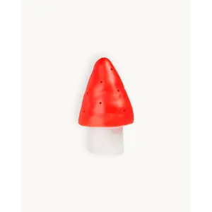 small mushroom lamp - red