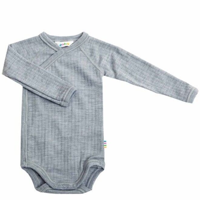 wrap-around body - grey melange - 100% wool