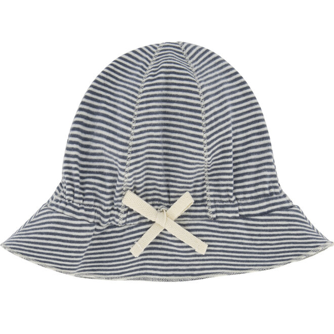 baby sun hat - blue grey cream