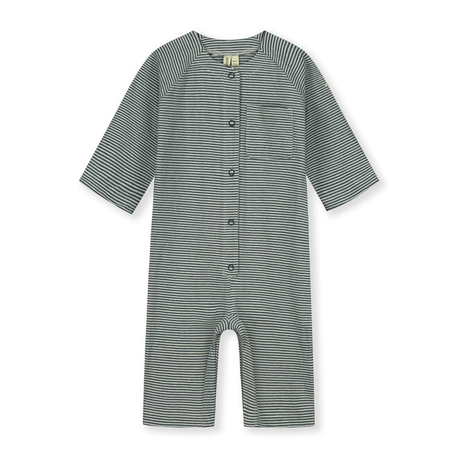 baby overall - blue grey cream