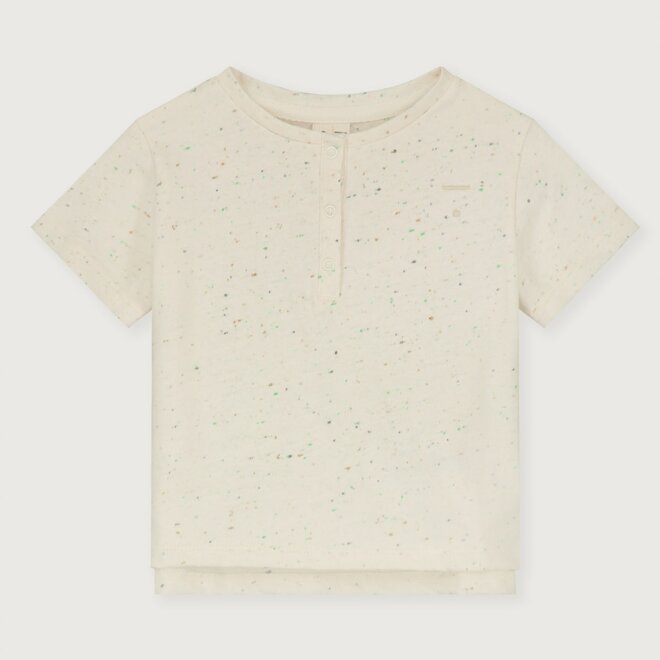 baby S/S henley tee - sprinkles