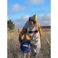 POULE PARTY rain poncho - colorblock - beige - adults - one size