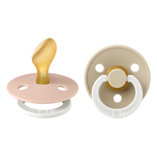 2 pack latex - 6-18m anatomical - blush/ivory glow in the dark BIBS 2 pack latex - 6-18m anatomical - blush/ivory glow in the dark