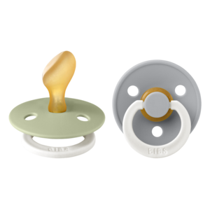 2 pack latex - 6-18m anatomical - sage/cloud glow in the dark