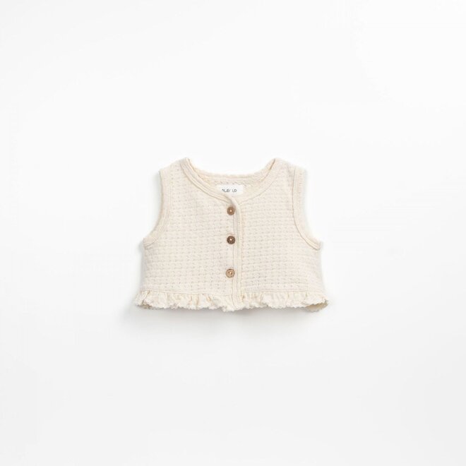 jersey jacquard top - ecru