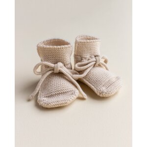 booties - cream - 0-9M