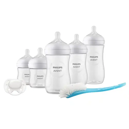 natural 3.0 starterset met extra fles & flessenborstel - set van 5 flessen AVENT natural 3.0 starterset met extra fles & flessenborstel - set van 5 flessen