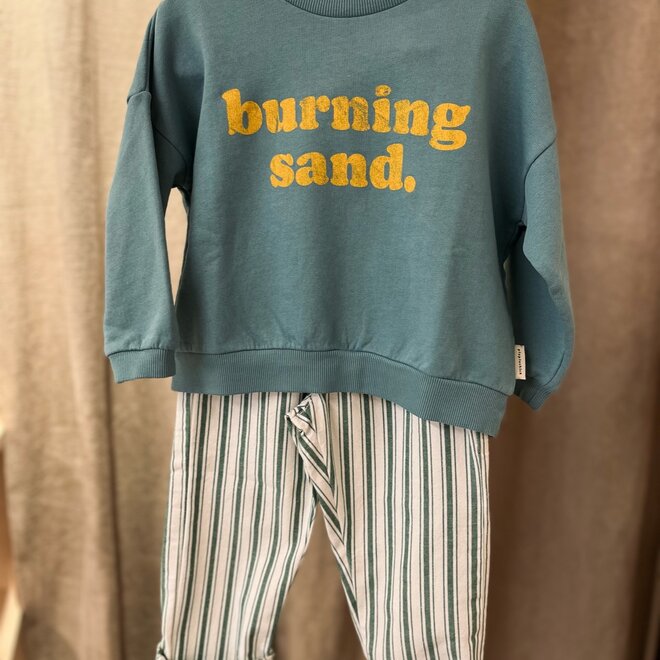 sweatshirt - green burning sand print