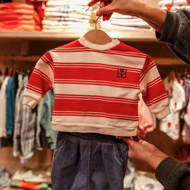 baby sweatshirt - red stripes