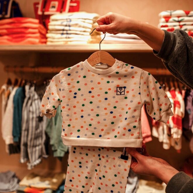 baby sweatshirt - dots allover