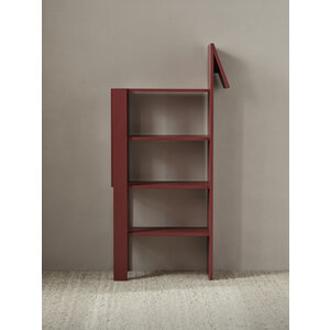 giraffe bookcase - poppy red