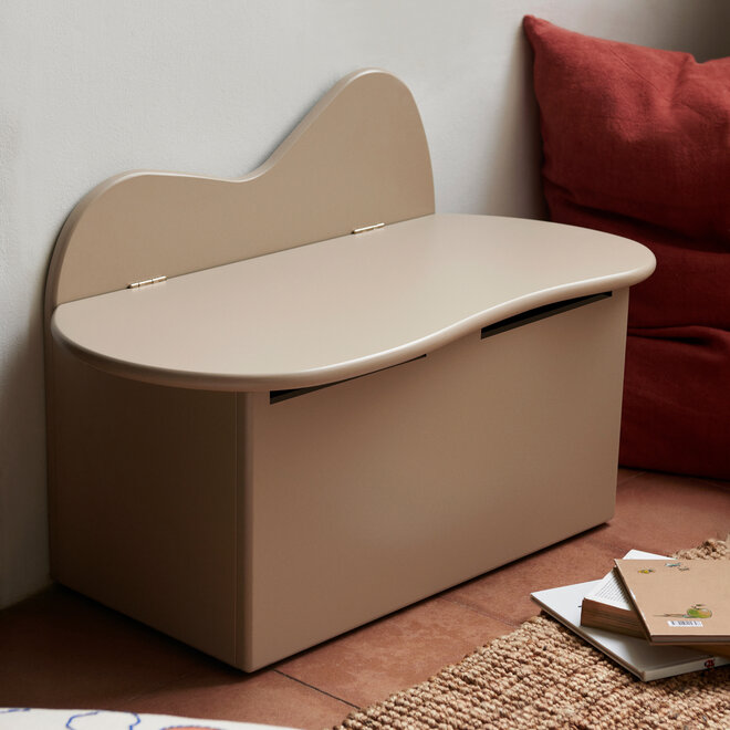 slope storage bench - cashmere