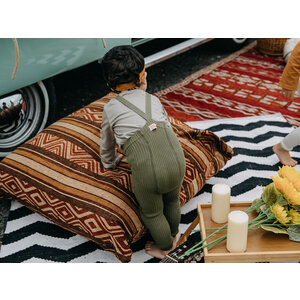 hippy footless cotton tights - olive