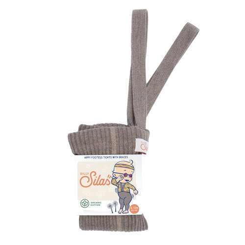SILLY SILAS hippy footless cotton tights - cocoa blend