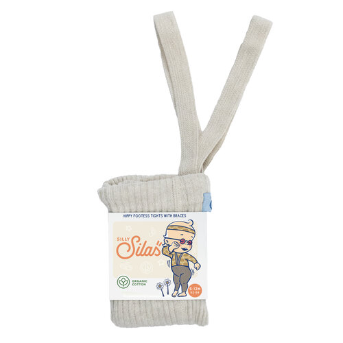 SILLY SILAS hippy footless cotton tights - cream blend