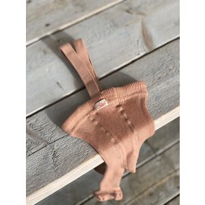 footed cotton tights - light brown