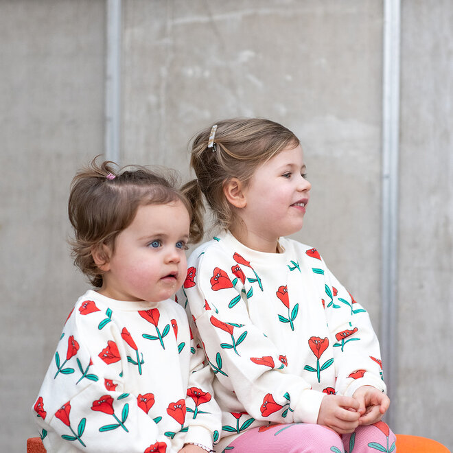 kids sweatshirt - tulips allover oversized