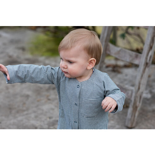GRAY LABEL baby overall - blue grey cream