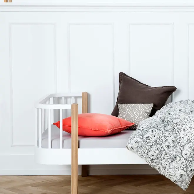 original bed - 90x200 cm - white/oak