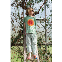 tshirt - green multicolor circle print PIUPIUCHICK tshirt - green multicolor circle print