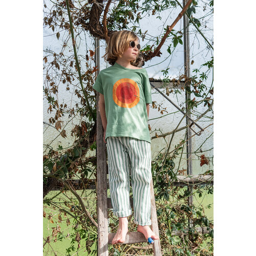 tshirt - green multicolor circle print PIUPIUCHICK tshirt - green multicolor circle print