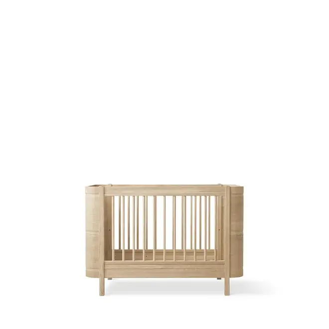 mini+ cot bed incl. junior kit - oak