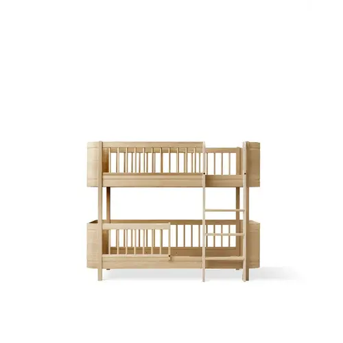 mini+ low bunk bed - 68x162cm - oak OLIVER FURNITURE mini+ low bunk bed - 68x162cm - oak