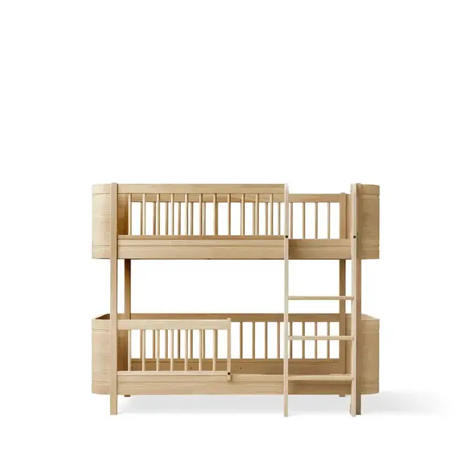 mini+ low bunk bed - 68x162cm - oak