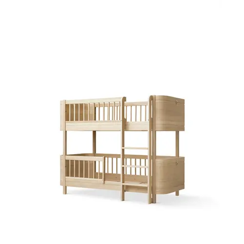 mini+ low bunk bed - 68x162cm - oak OLIVER FURNITURE mini+ low bunk bed - 68x162cm - oak