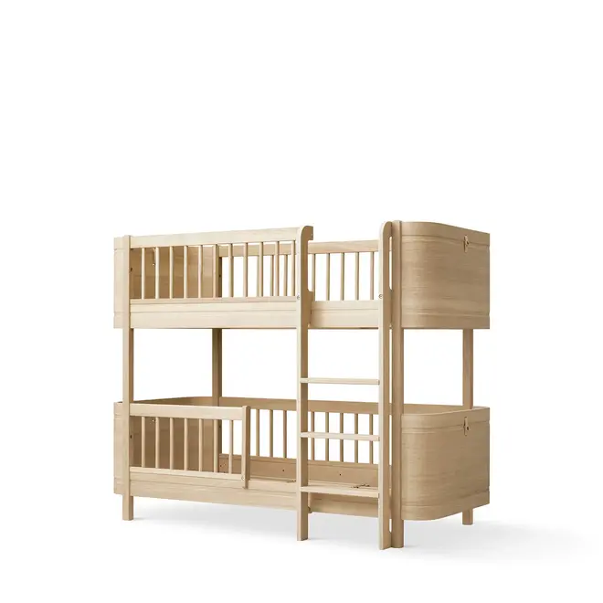 mini+ low bunk bed - 68x162cm - oak