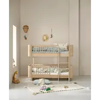 mini+ low bunk bed - 68x162cm - oak OLIVER FURNITURE mini+ low bunk bed - 68x162cm - oak