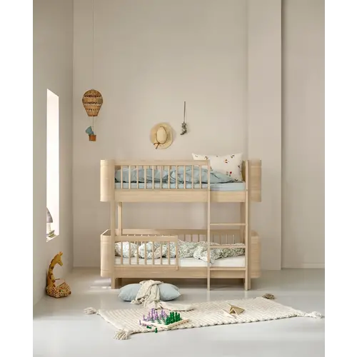 mini+ low bunk bed - 68x162cm - oak OLIVER FURNITURE mini+ low bunk bed - 68x162cm - oak