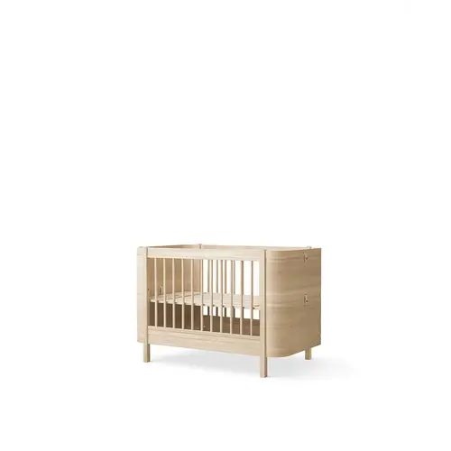 mini+ cot bed incl. junior kit - oak OLIVER FURNITURE mini+ cot bed incl. junior kit - oak