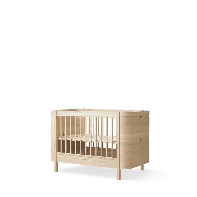 mini+ cot bed incl. junior kit - oak