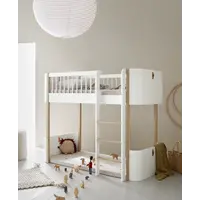 mini+ low loft bed - 68x162cm - white/oak OLIVER FURNITURE mini+ low loft bed - 68x162cm - white/oak