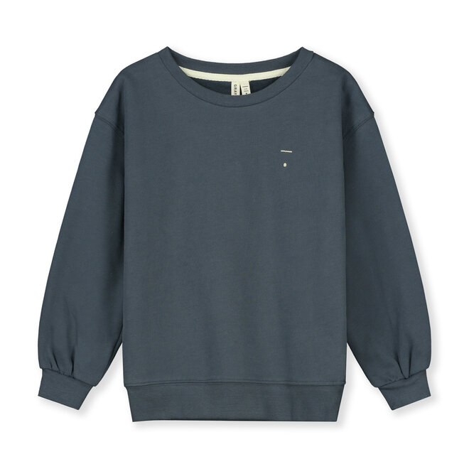 kids dropped shoulder sweater - blue grey