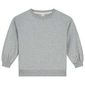 kids dropped shoulder sweater - grey melange